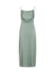 VILA Green Satin Cowl Strap Ankle Dress - Image 6 of 6