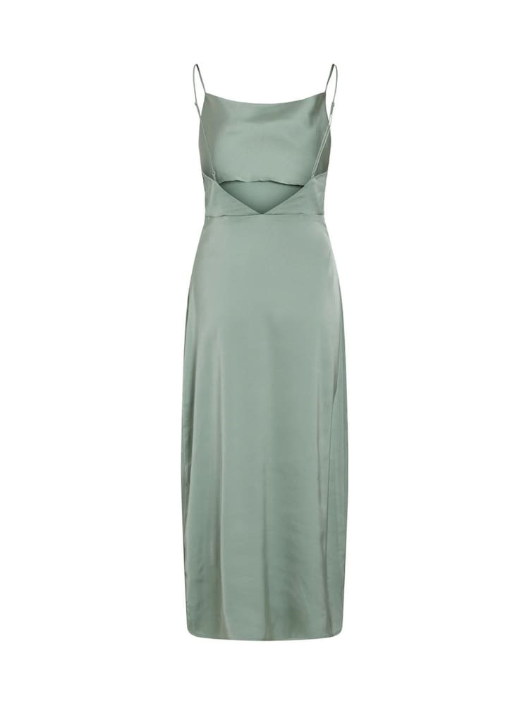VILA Green Satin Cowl Strap Ankle Dress - Image 6 of 6