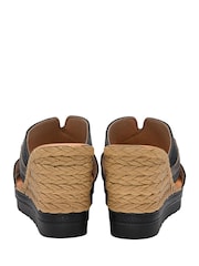 Lotus Black Wedge Mule Sandals - Image 3 of 4