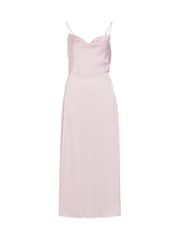 VILA Pink Satin Cowl Strap Ankle Dress - Image 2 of 3