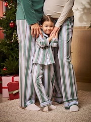 Seraphine Maternity Stripe Family Matching Christmas Pyjama Set - 7的图像5｝
