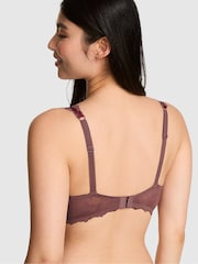 Victoria's Secret Pink Rose Brown Push Up Cute But Dangerous Embroidery Bra - Image 3 of 4