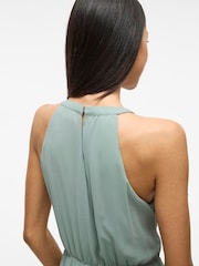 VILA Green Halterneck Maxi Dress - Image 4 of 6