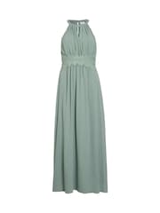 VILA Green Halterneck Maxi Dress - Image 5 of 6