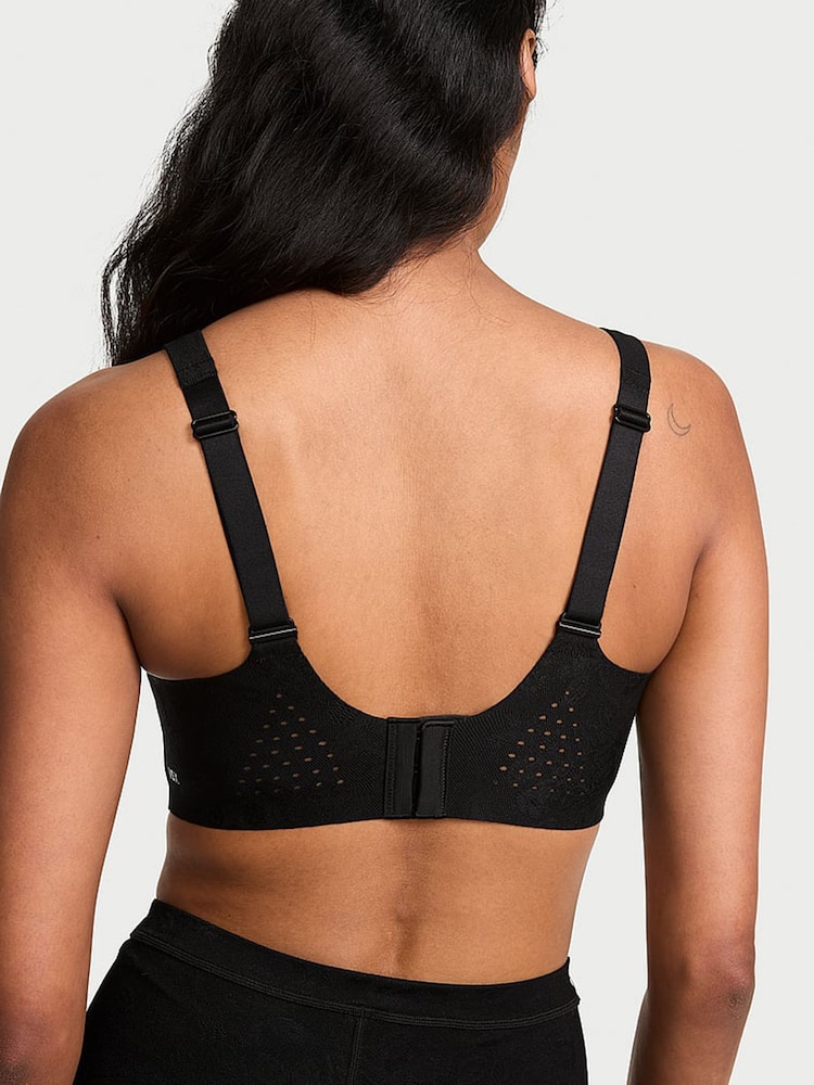 Victoria's Secret Black Back Close Featherweight™ Max High Impact Lace Sports Bra - Image 2 of 2 Victoria's Secret Black Back Close Featherweight™ Max High Impact Lace Sports Bra - Image 2 of 2