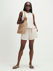 River Island Linen Blend Shorts - תמונה 2 מתוך 4