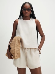 River Island Linen Blend Shorts - תמונה 3 מתוך 4