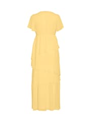 VILA Dobby Chiffon Short Sleeve Ankle Length Tiered Dress - Bild 2 von 2