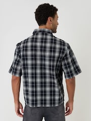 Threadbare Black Check Boxy Fit Short Sleeve Shirt - Image 2 of 4