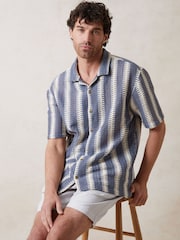 Camisa de manga corta de crochet con corte holgado de Threadbare - Imagen 1 de 4