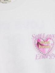 River Island White Valentines Love Vibes T-Shirt - Image 3 of 4
