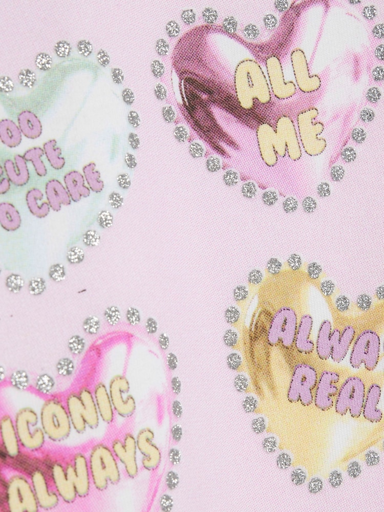 River Island White Valentines Love Vibes T-Shirt - Image 4 of 4