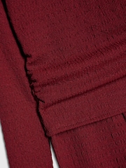 River Island Long Sleeve Ruched Top & Trousers Set - صورة 4 من 5