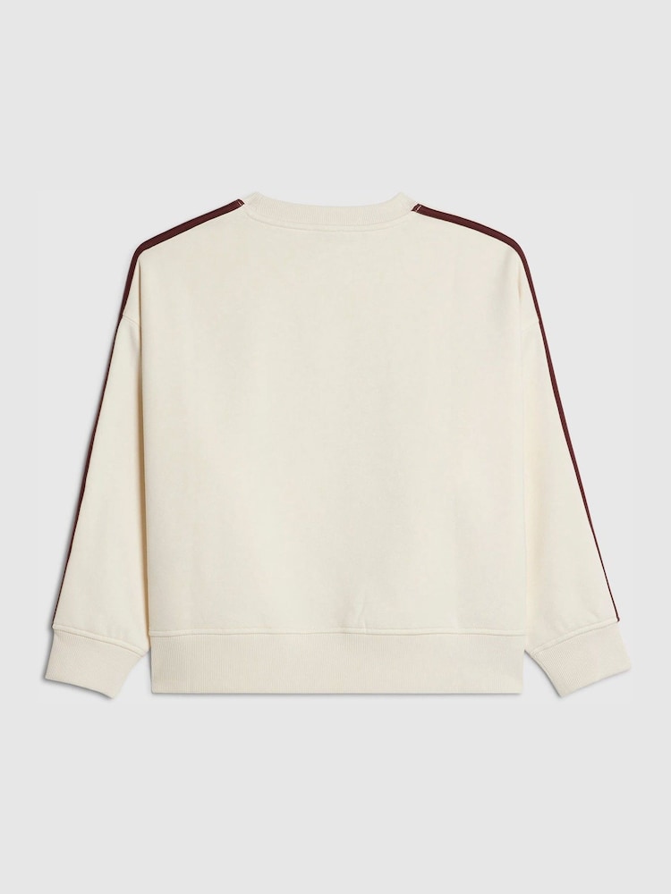 River Island Cream LA Sports Side Stripe Sweatshirt - Image 2 of 4