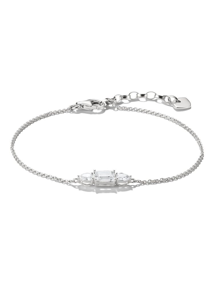 Thomas Sabo Silver Tone Bold Elegance Bracelet With Sparkling Zirconia - Image 1 of 2