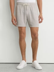 Reiss White/Black Lowden Striped Drawstring Knitted Shorts - Image 3 of 6