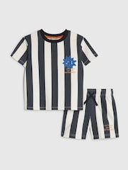 River Island Blue Abbie Rosie Oversized Striped T-Shirt & Shorts Set - Image 1 of 5