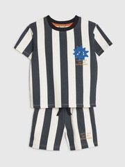 River Island Blue Abbie Rosie Oversized Striped T-Shirt & Shorts Set - Image 3 of 5