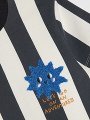 River Island Blue Abbie Rosie Oversized Striped T-Shirt & Shorts Set - Image 4 of 5