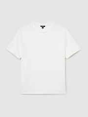 Reiss White Cole Textured Modern-Fit Crew-Neck T-Shirt - Image 2 of 6