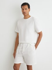 Reiss White Cole Textured Modern-Fit Crew-Neck T-Shirt - Image 3 of 6