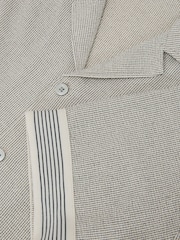 Reiss White/Black Dornie Striped Cuban-Collar Knitted Shirt - Image 7 of 7