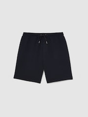 Reiss Navy Renly Textured Drawstring Shorts - Image 2 of 6