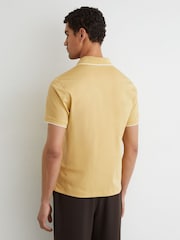 Reiss Yellow Nico Air-Water Cotton Tipped Polo Shirt - Image 5 of 6