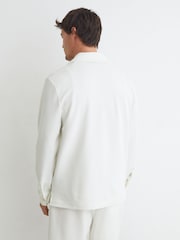 Reiss White Vento Textured Twin-Pocket Regular-Fit Shirt - Image 6 of 7