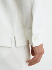 Reiss White Vento Textured Twin-Pocket Regular-Fit Shirt - Image 7 of 7
