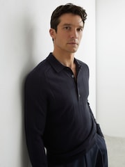 Granatowy - Reiss Greyson Polo Shirt - Obraz 4 z 7