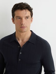 Granatowy - Reiss Greyson Polo Shirt - Obraz 6 z 7