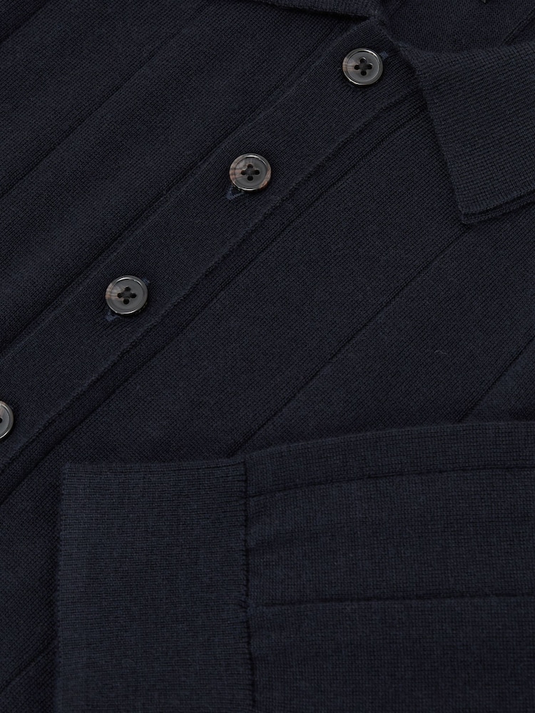 Granatowy - Reiss Greyson Polo Shirt - Obraz 7 z 7