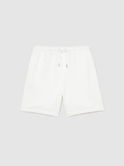 Reiss White Renly Textured Drawstring Shorts - Image 2 of 6