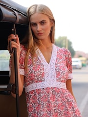 Aspiga Pink Enny Cotton Short Sleeve Dress - Image 2 of 5