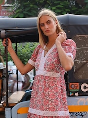 Aspiga Pink Enny Cotton Short Sleeve Dress - Image 4 of 5