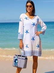 Aspiga Blue Guadalupe Short Cotton Tunic - Image 1 of 5