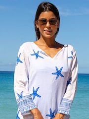 Aspiga Blue Guadalupe Short Cotton Tunic - Image 3 of 5