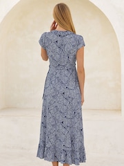Aspiga Blue Demi EcoVero Wrap Dress - Image 2 of 6