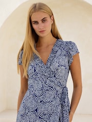 Aspiga Blue Demi EcoVero Wrap Dress - Image 4 of 6