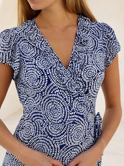 Aspiga Blue Demi EcoVero Wrap Dress - Image 6 of 6