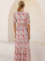 Aspiga Red Billie Short Sleeve Cotton Dress - Image 2 of 4