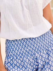 Aspiga Blue Harem Cotton Trousers - Image 2 of 5