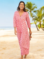 Aspiga Red Mykonos Cotton Maxi Dress - Image 3 of 6