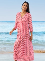 Aspiga Red Mykonos Cotton Maxi Dress - Image 6 of 6