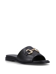 Hush Puppies Black Lana Snaffle Mule Slippers - Image 3 of 5