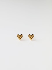 Carrie Elizabeth Gold Tone Sweetheart Studs Earrings - Image 1 of 3