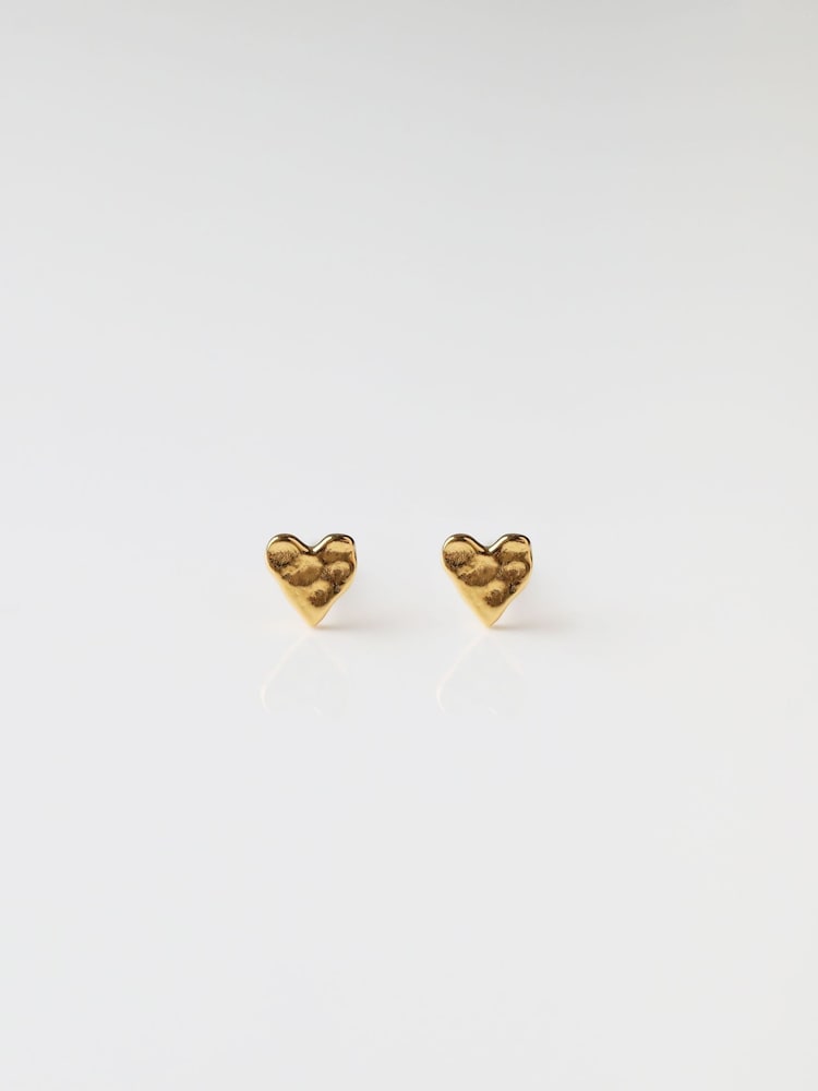 Carrie Elizabeth Gold Tone Sweetheart Studs Earrings - Image 1 of 3 Carrie Elizabeth Gold Tone Sweetheart Studs Earrings - Image 1 of 3