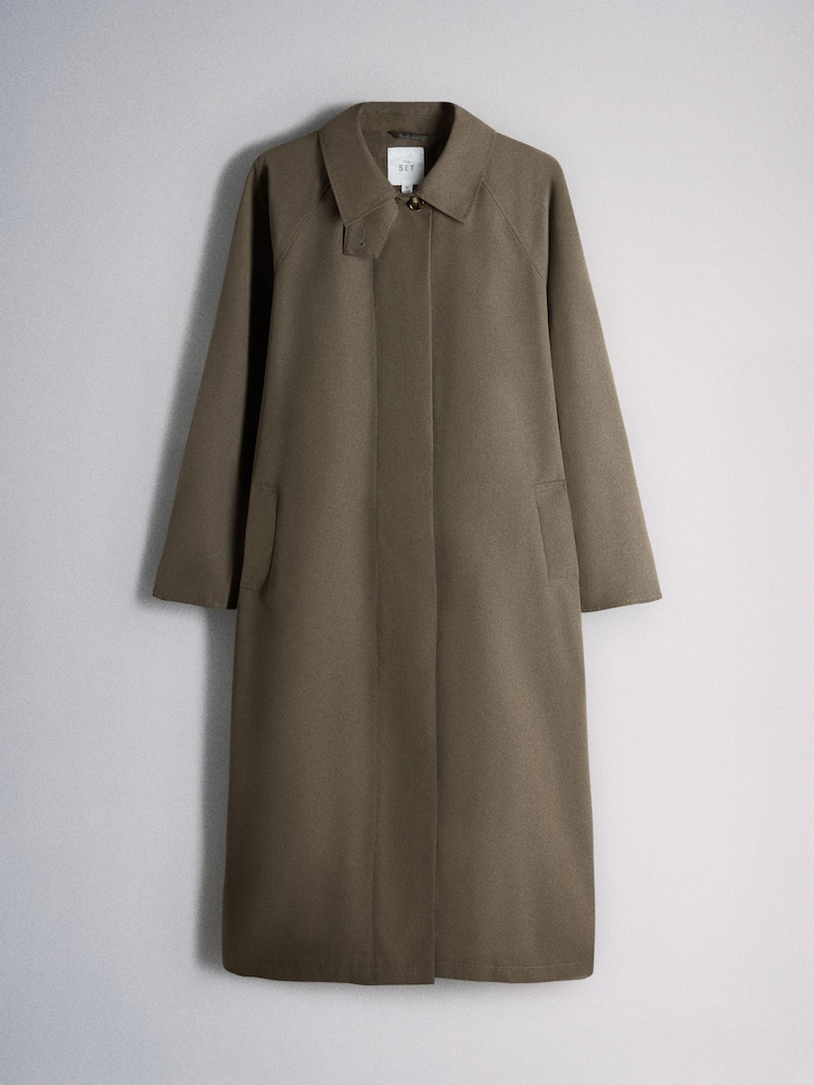 The Set Trench Coat Khaki/Green - Image 1 of 3