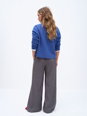 The Set 2 Pack Wide Leg Trousers Grey/Charcoal - Image 6 of 10